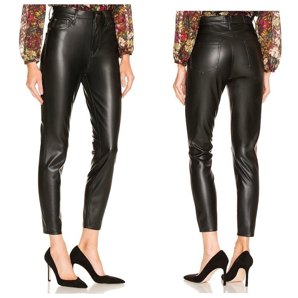 Pistola Faux Leather Pants Women Sz‎ 27 Black Onx High Rise Skinny